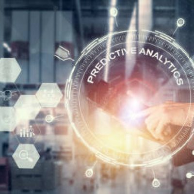 Predictive analytics, business intelligence, data analysis and visualization concept. Machine learning, artificial intelligence (AI) and statistical model for predictions future outcomes, performance.